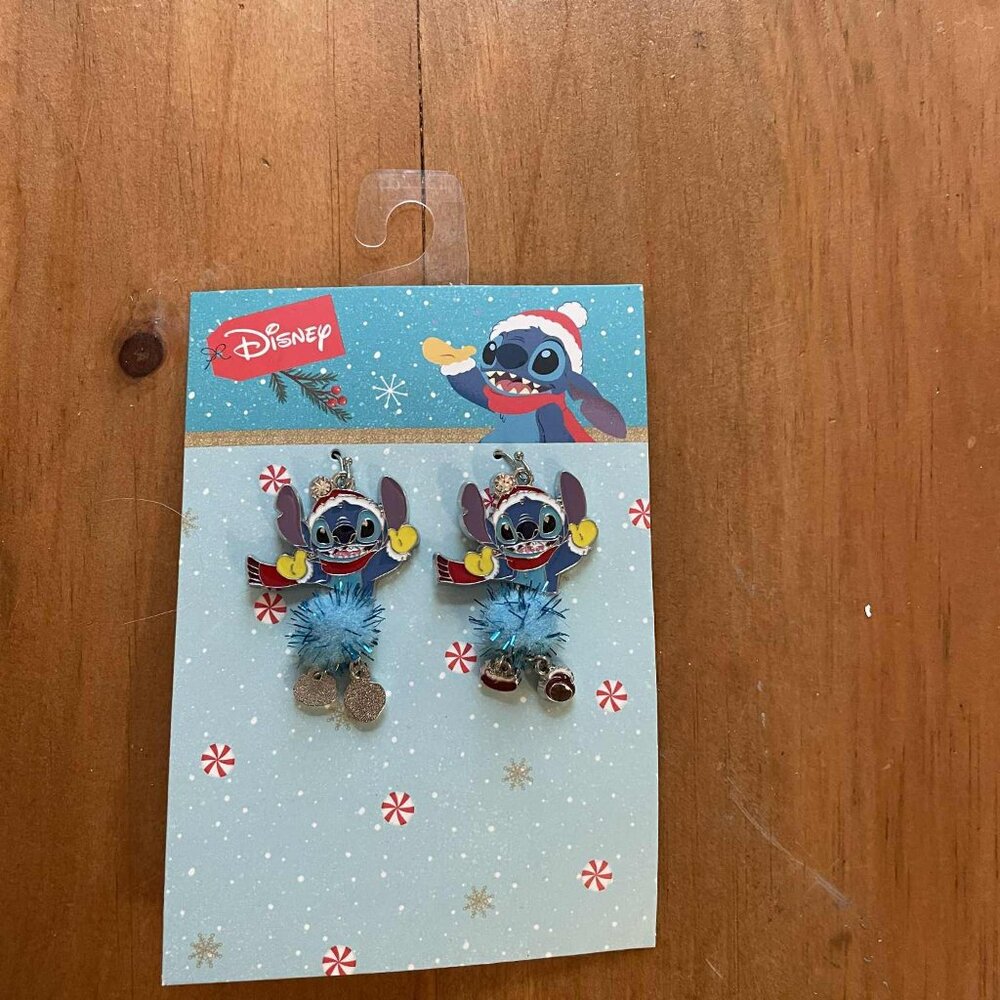Disney Stitch Christmas Earrings